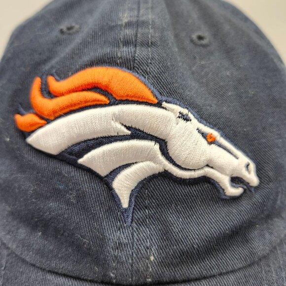Denver Broncos NFL 47 Navy Blue Adjustable Strap Baseball Cap Embroidered Logo - Picture 3 of 14